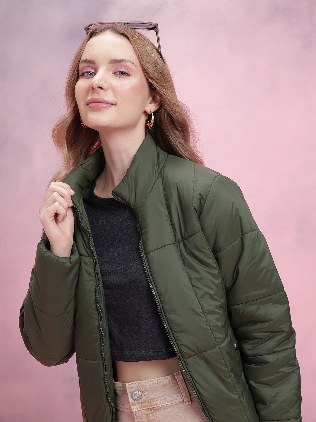 DressBerry Mock Collar Padded Jacket