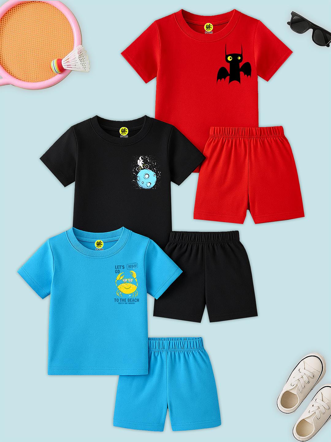 Buy YK Boys Printed T Shirt With Shorts -  - Apparel for Boys
