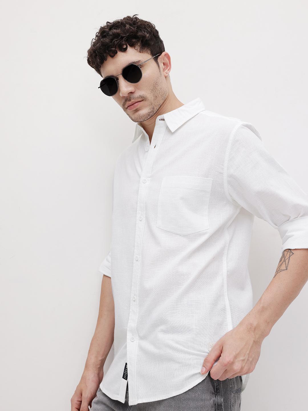 The Roadster Life Co. Spread Collar Pure Cotton Casual Shirt