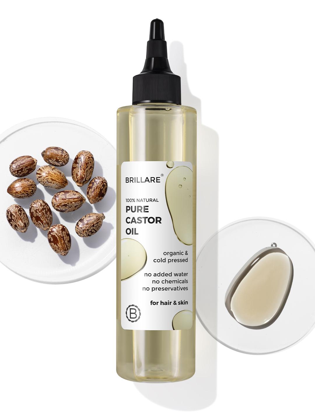 BRILLARE 100% Pure Cold-Pressed Castor Oil for Hair & Skin 200ml Rs. 188 - Myntra