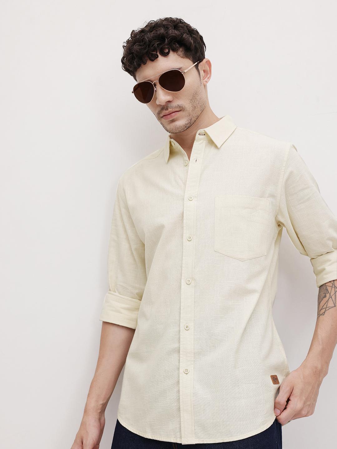 The Roadster Life Co. Spread Collar Pure Cotton Casual Shirt