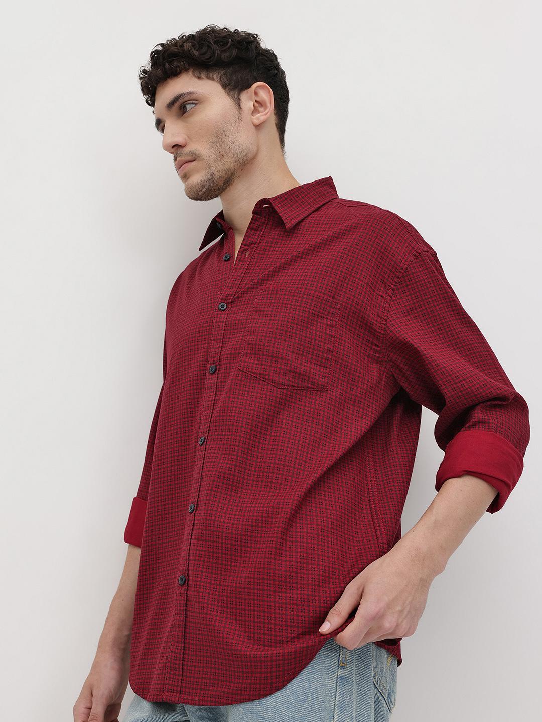 The Roadster Life Co. Tartan Checks Pure Cotton Relaxed Fit Shirt
