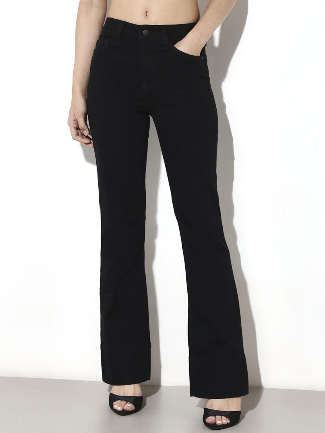 ONLY Women Flared Mid-Rise Stretchable Jeans