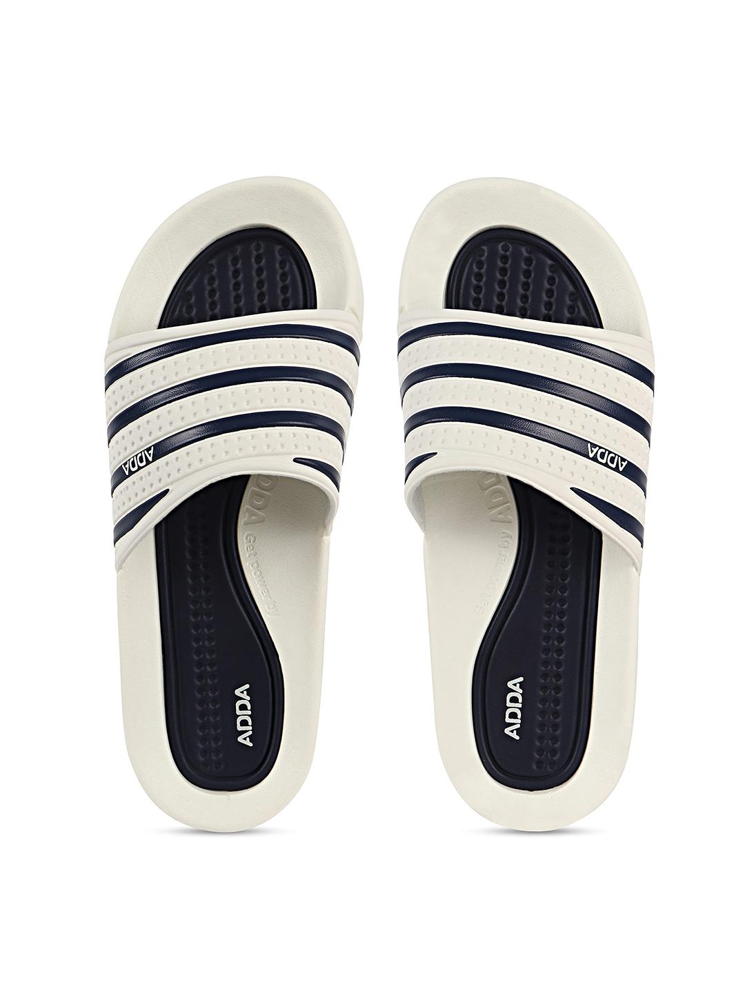 Buy Adda Striped Sliders - Flip Flops for Men 36277420 | Myntra