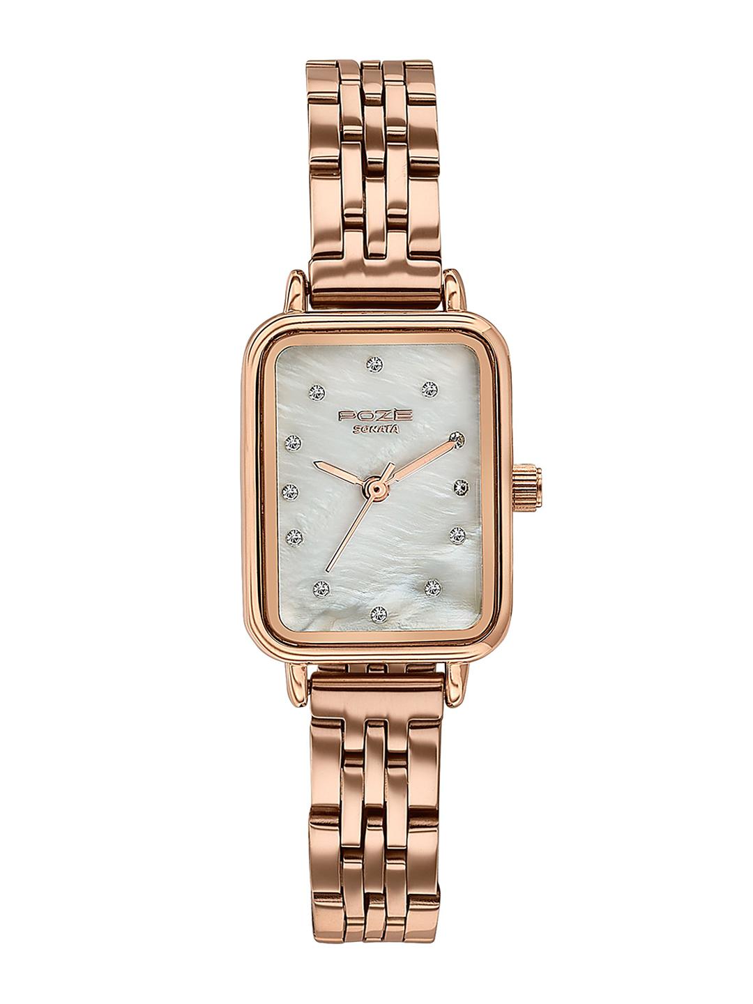 Buy Sonata Poze Drop 6 Quartz MOP Round Dial Women