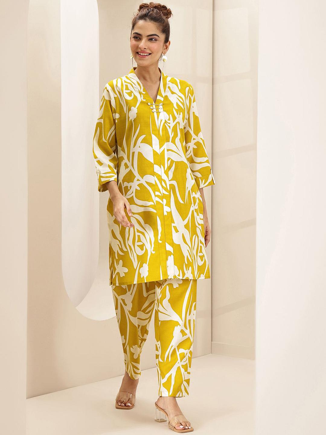 Buy Libas Women Printed Tunic With Trousers Co Ords - - Apparel for Women