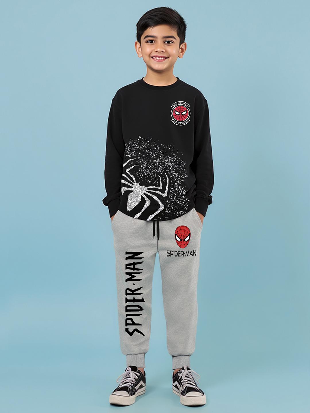 Buy YK Marvel Boys Spider Man Printed Round Neck T Shirt With Jogger - - Apparel for Boys
