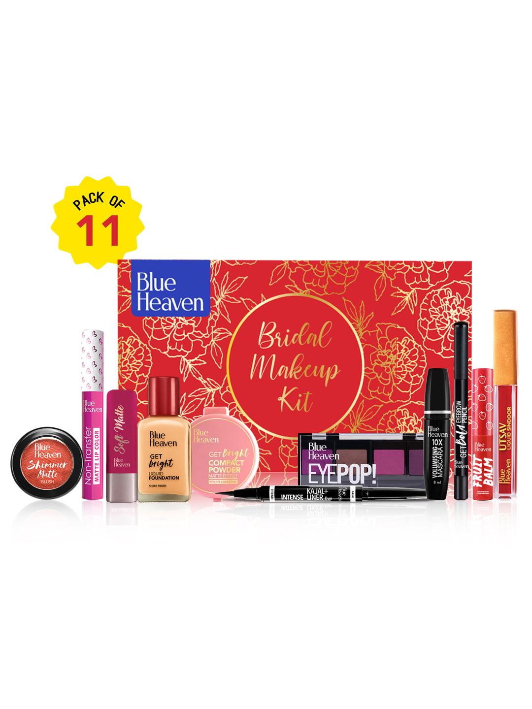 Buy Blue Heaven Set Of 11 Bridal Makeup Kit 45.55ml + 40.2gm - - Personal Care for Women