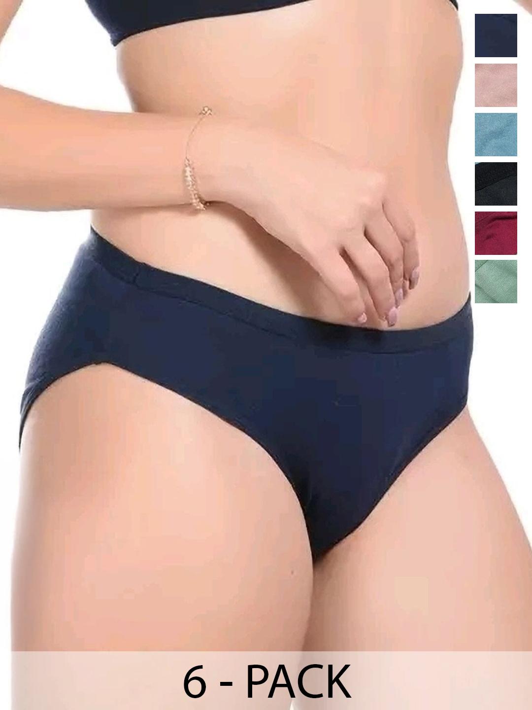 Buy ROSE DAY Pack Of 6 Mid Rise Hipster Briefs - - Apparel for Women
