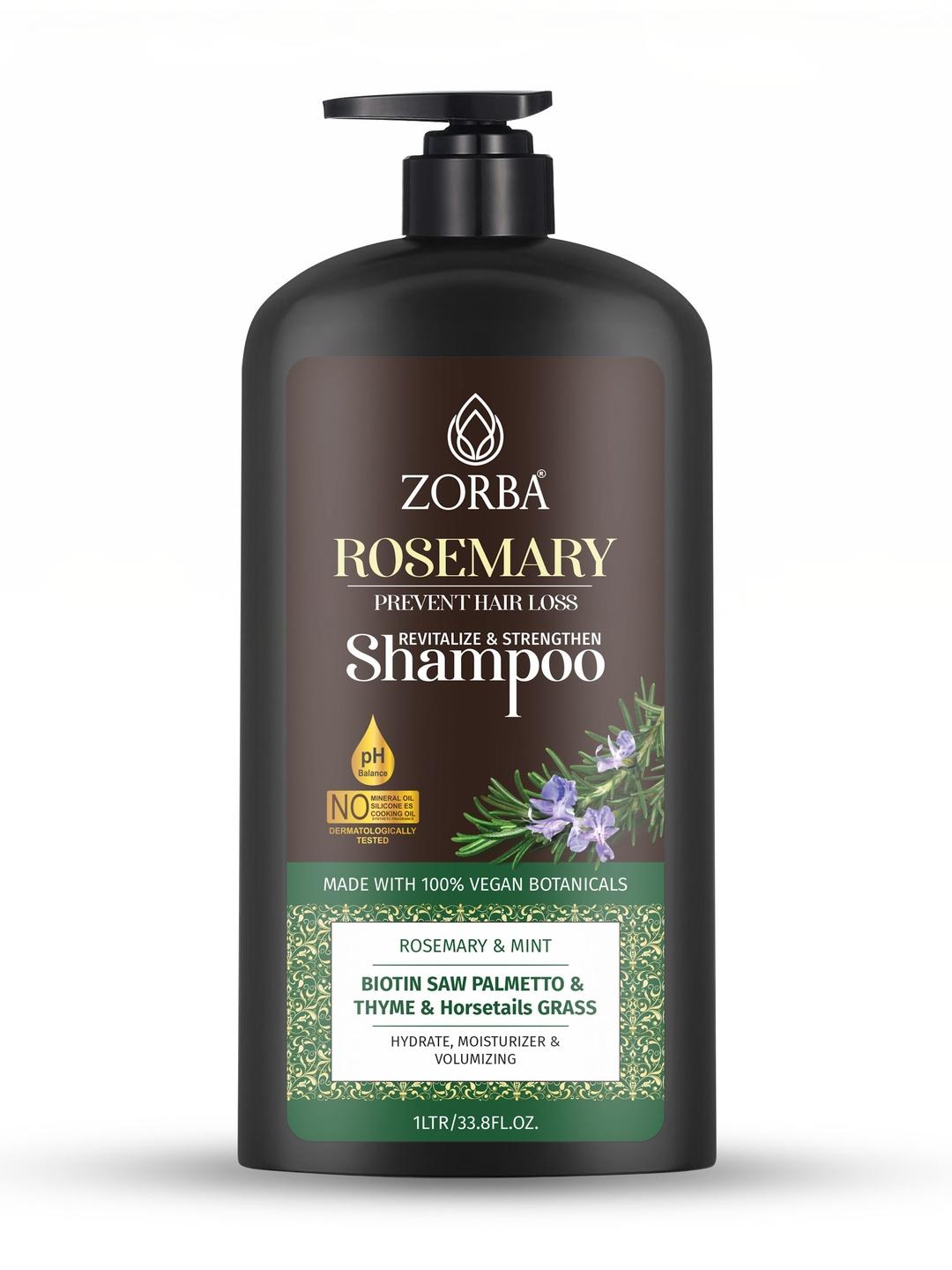 Buy Zorba Rosemary & Mint Revitalizing Shampoo Prevent Hair Loss 1L - - Personal Care for Unisex