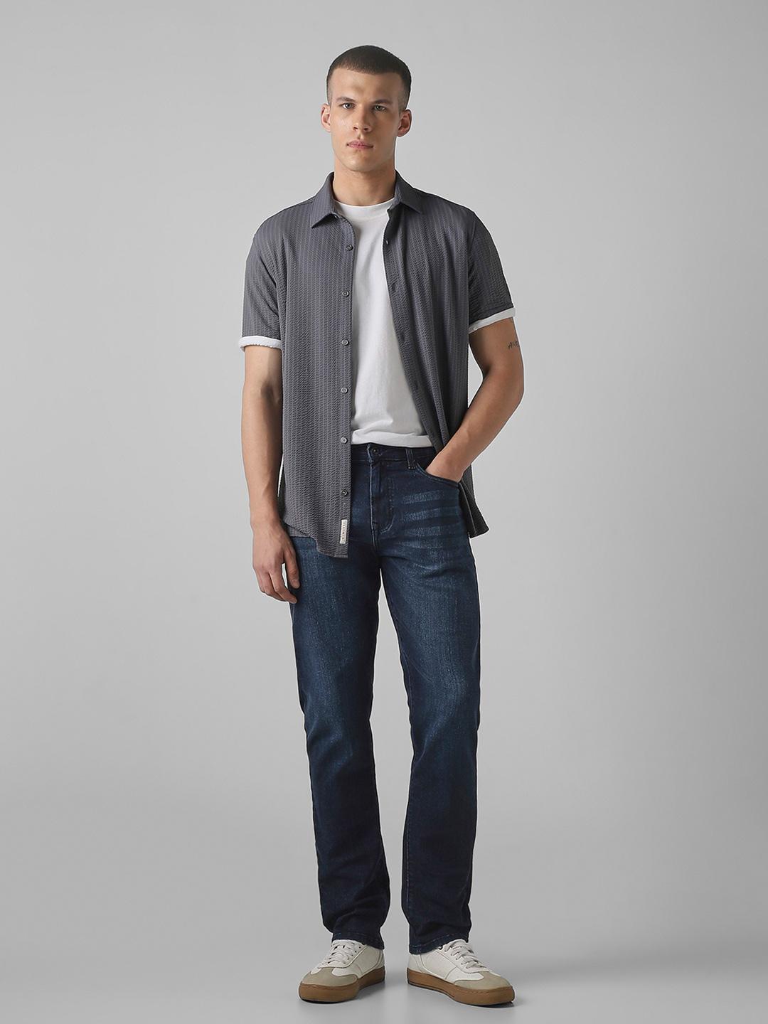 Mufti Men Straight Fit Light Fade Stretchable Jeans