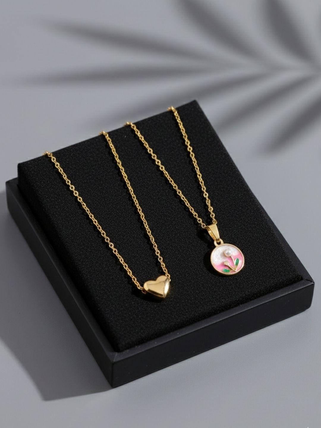 Buy SZN Brass Gold Plated Enamelled Necklace - - Accessories for Women