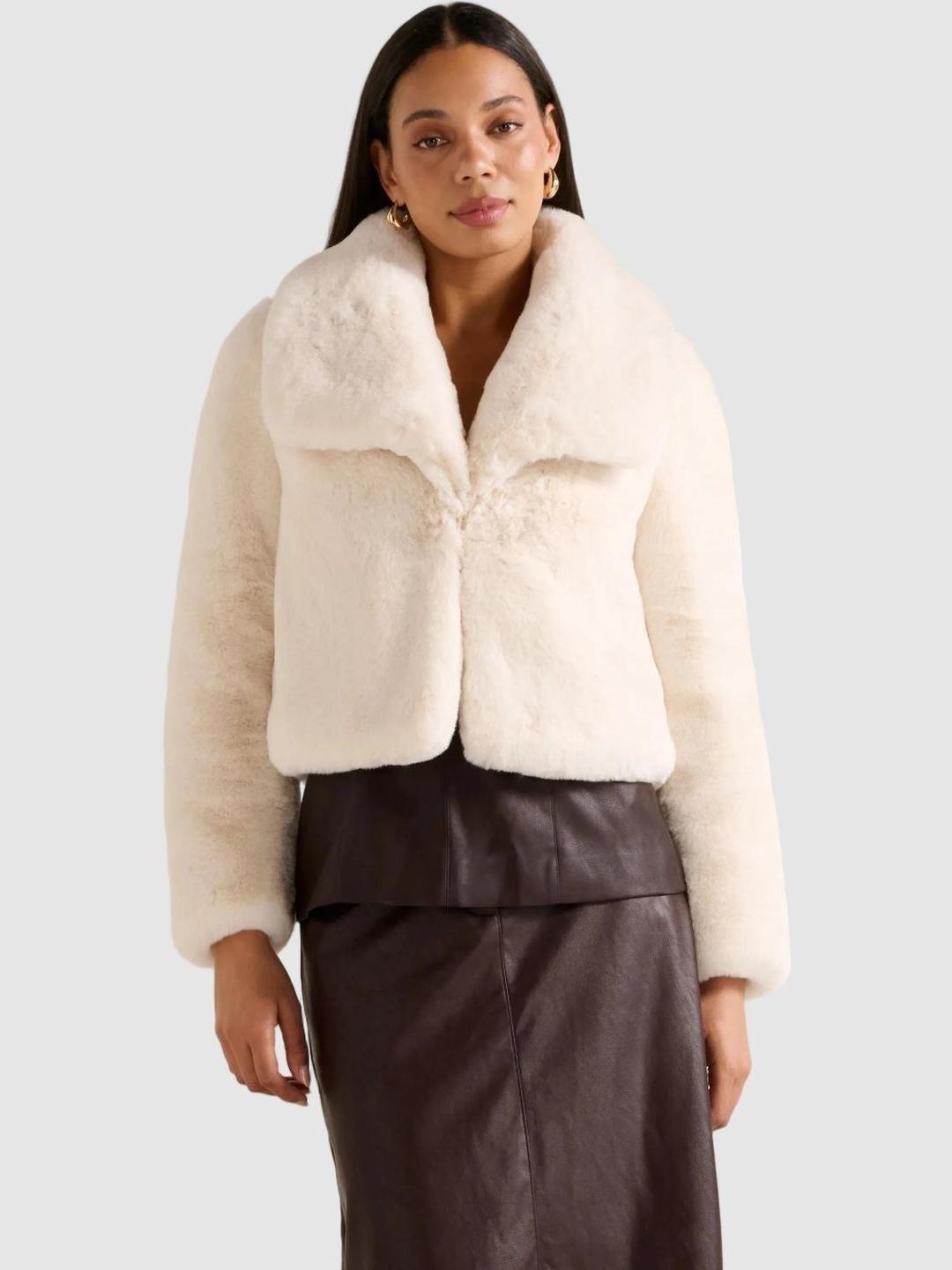 Forever New Women Crop Open Front Jacket