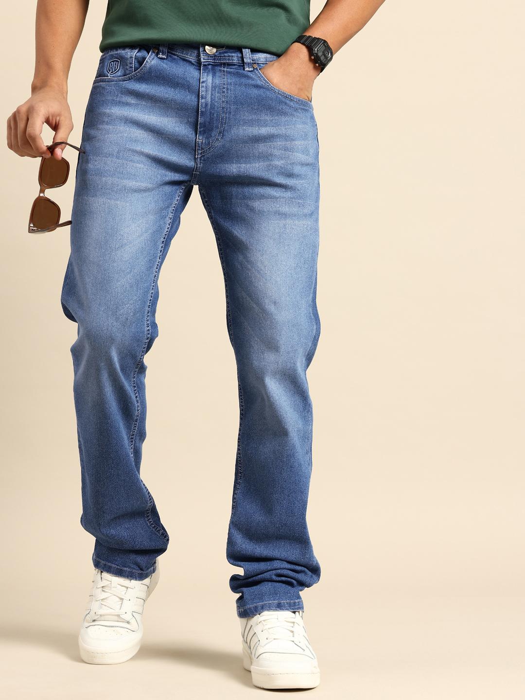 Being Human Men Straight Fit Light Fade Stretchable Jeans