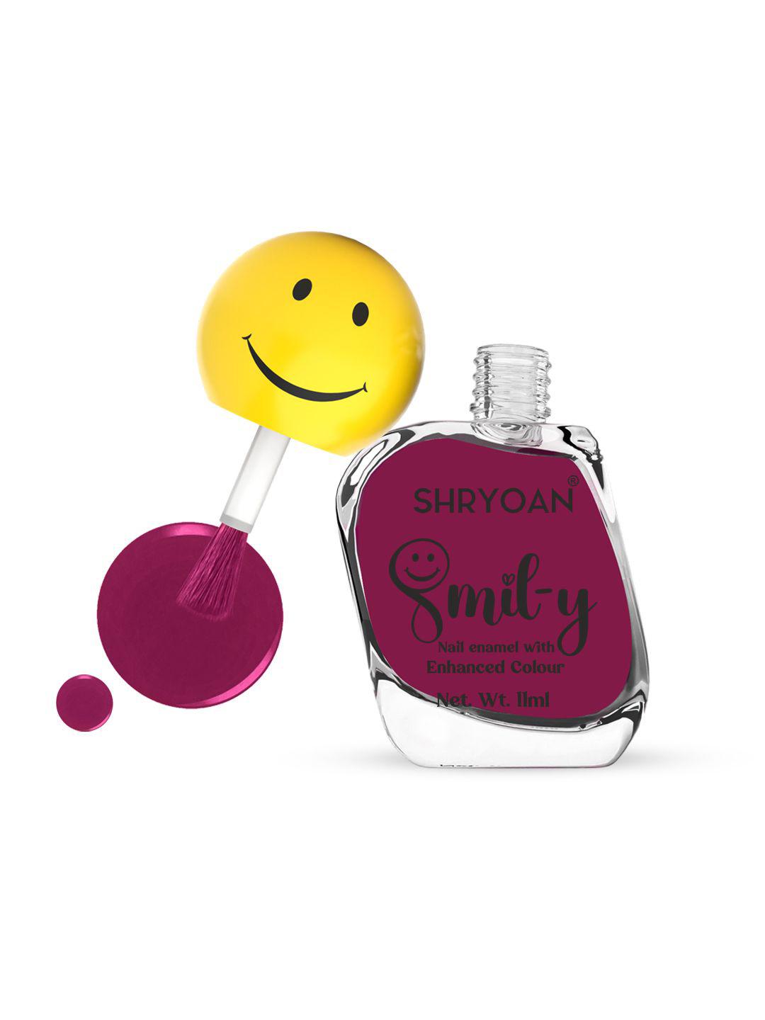 Buy SHRYOAN Smily Ultra Glossy Long Lasting Nail Polish   11 Ml   Plum Velvet   11 -  - Personal Care for Women