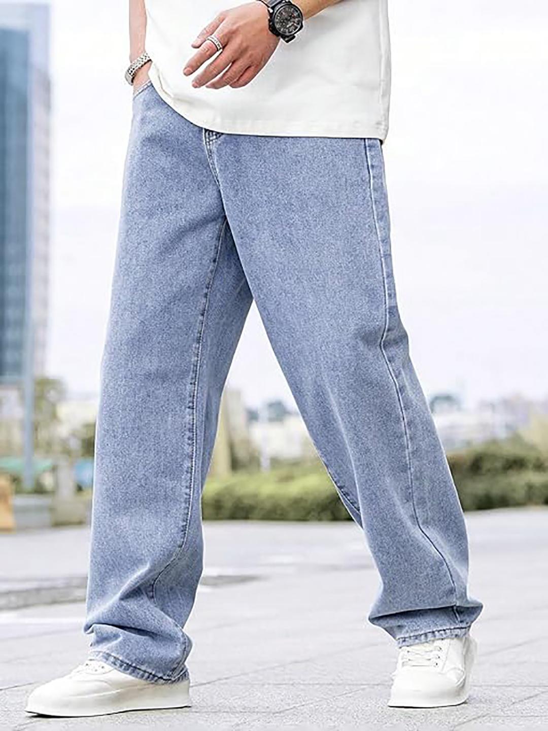 UNITED DENIM Men Loose Mid-Rise Light Fade Stretchable Jeans