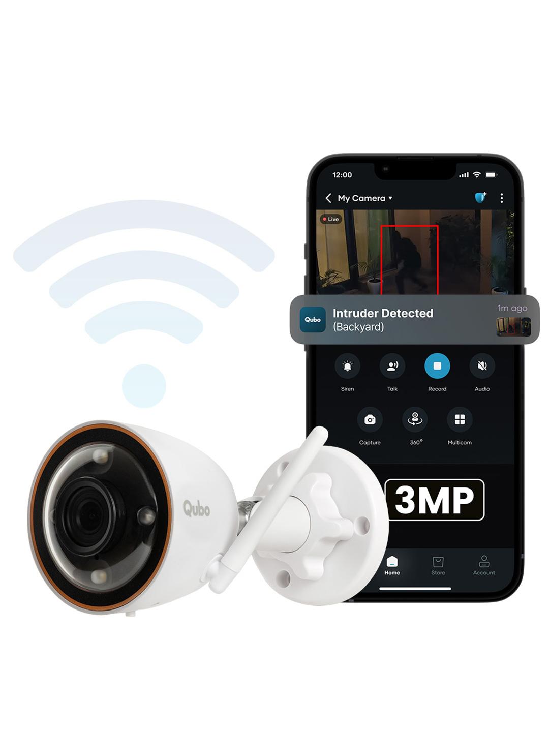 Buy QUBO White 3MP Sensor With 2K 1296P Resolution Smart Bullet ...