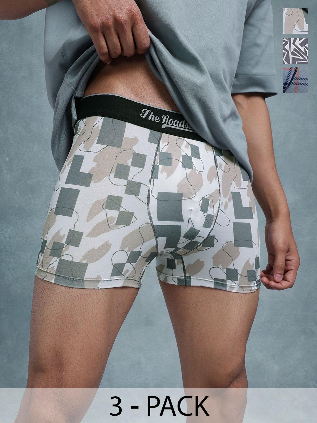 Buy The Roadster Lifestyle Co Pack Of 3 Printed Short Trunk - - Apparel for Men