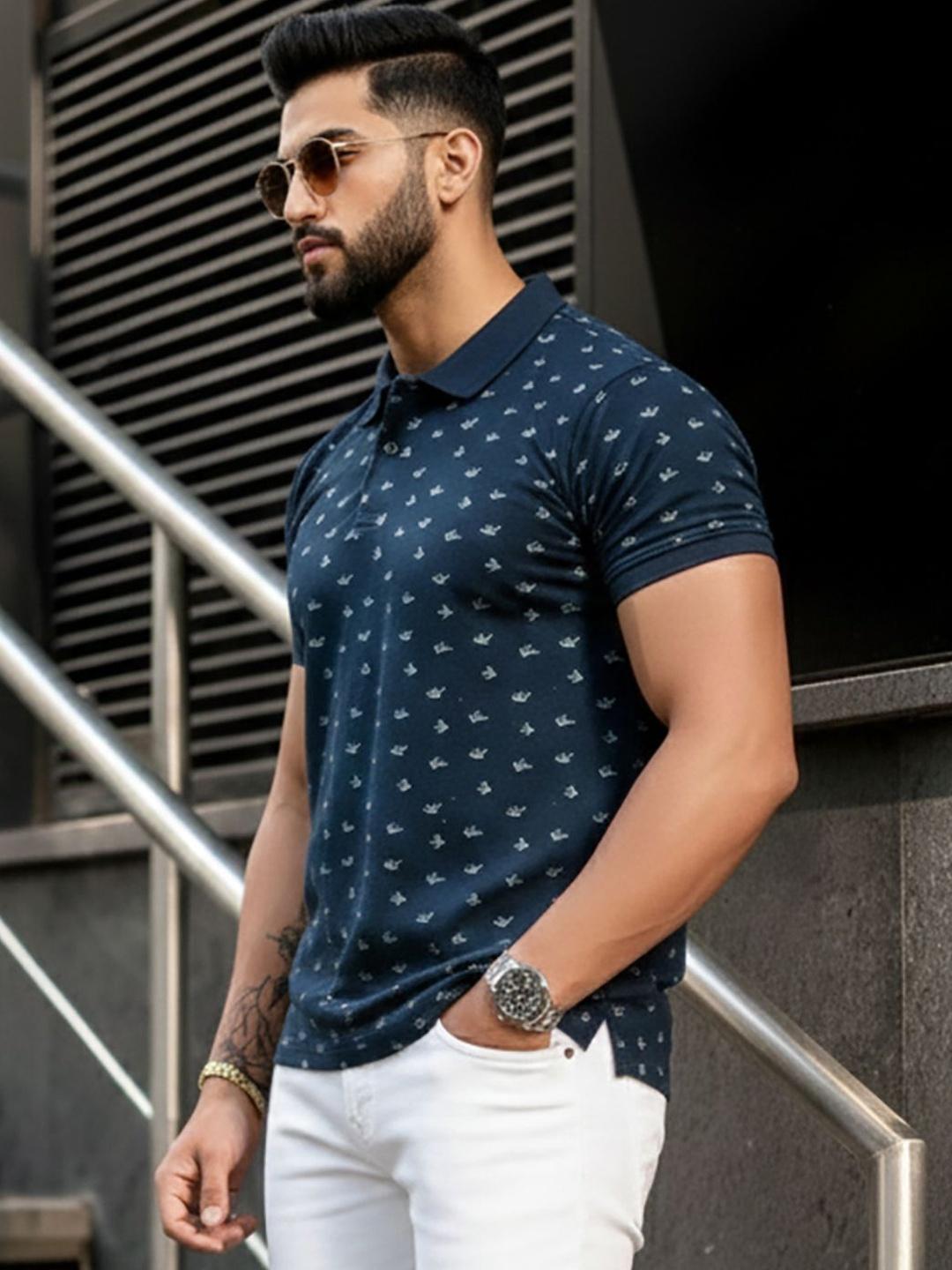 Buy SZN Men Printed Polo Collar T Shirt - Tshirts for Men 38742380 | Myntra