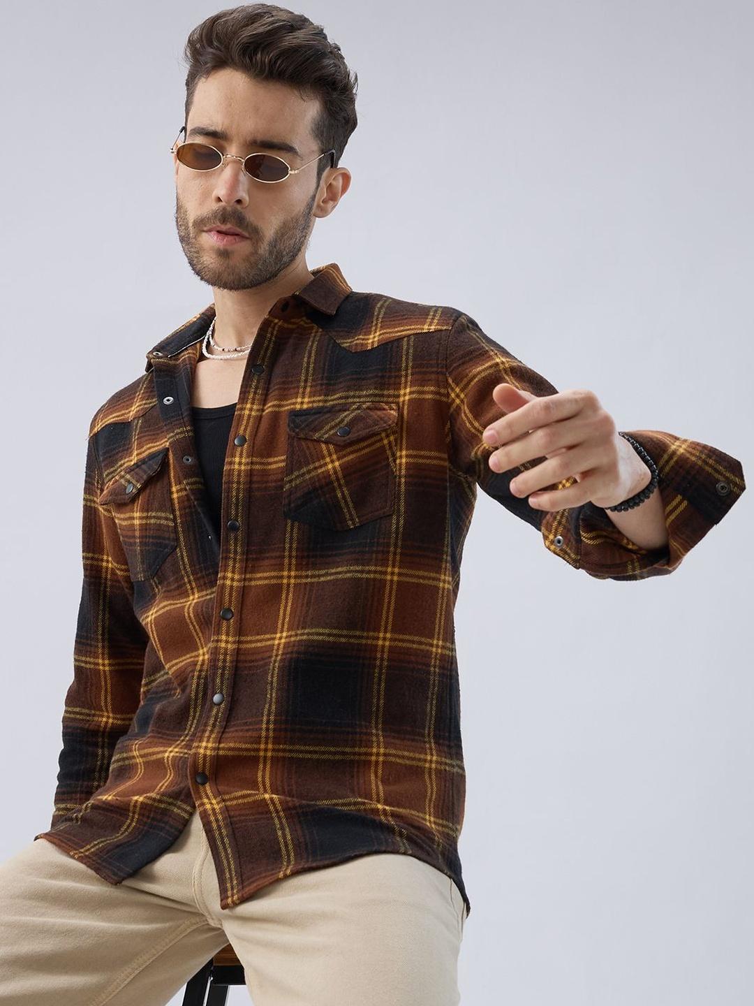 Buy VASTRADO Men Classic Checked Casual Shirt - - Apparel for Men