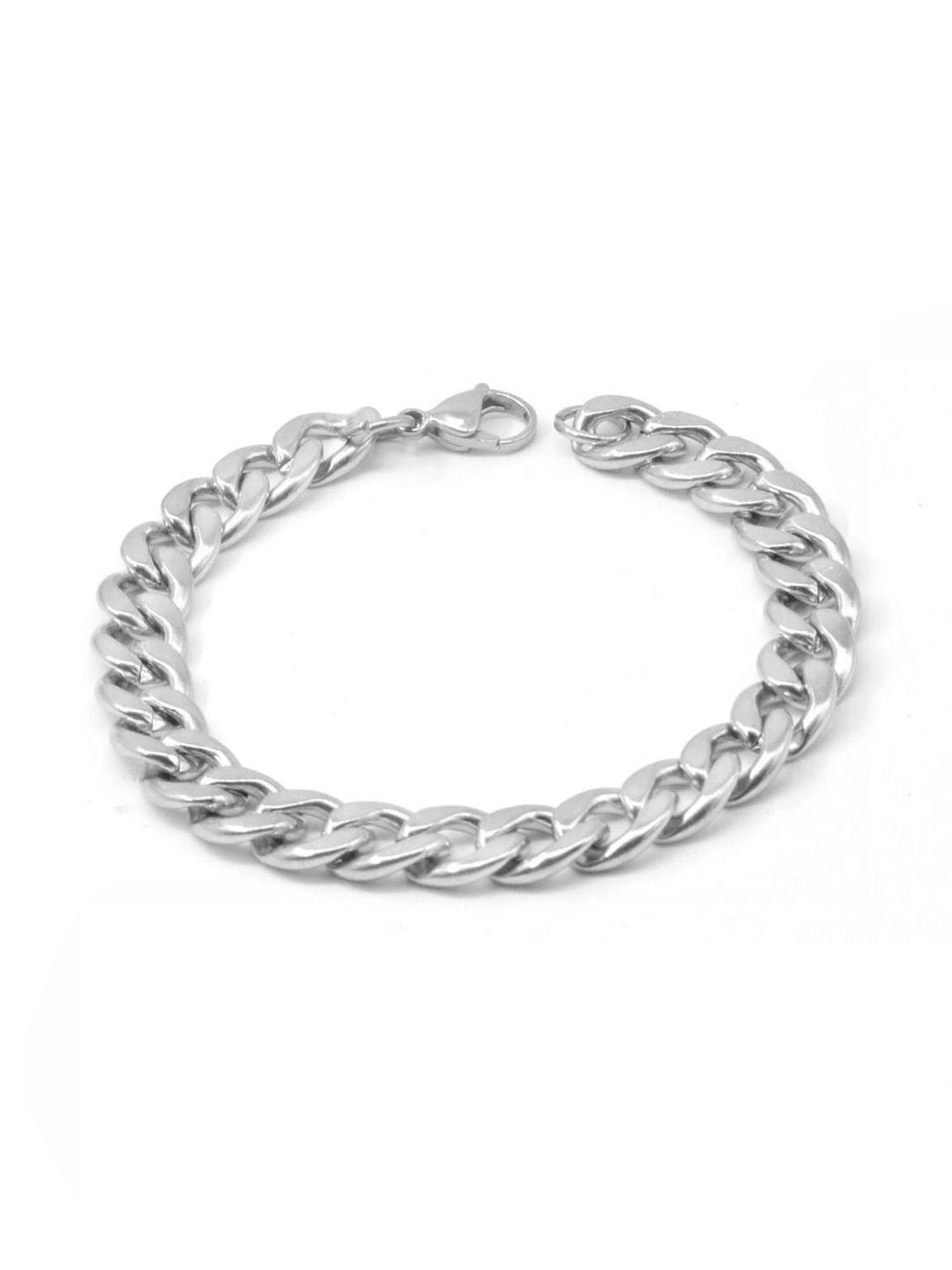 Buy RV Jewels Unisex Silver Plated Link Bracelet - - Accessories for Unisex
