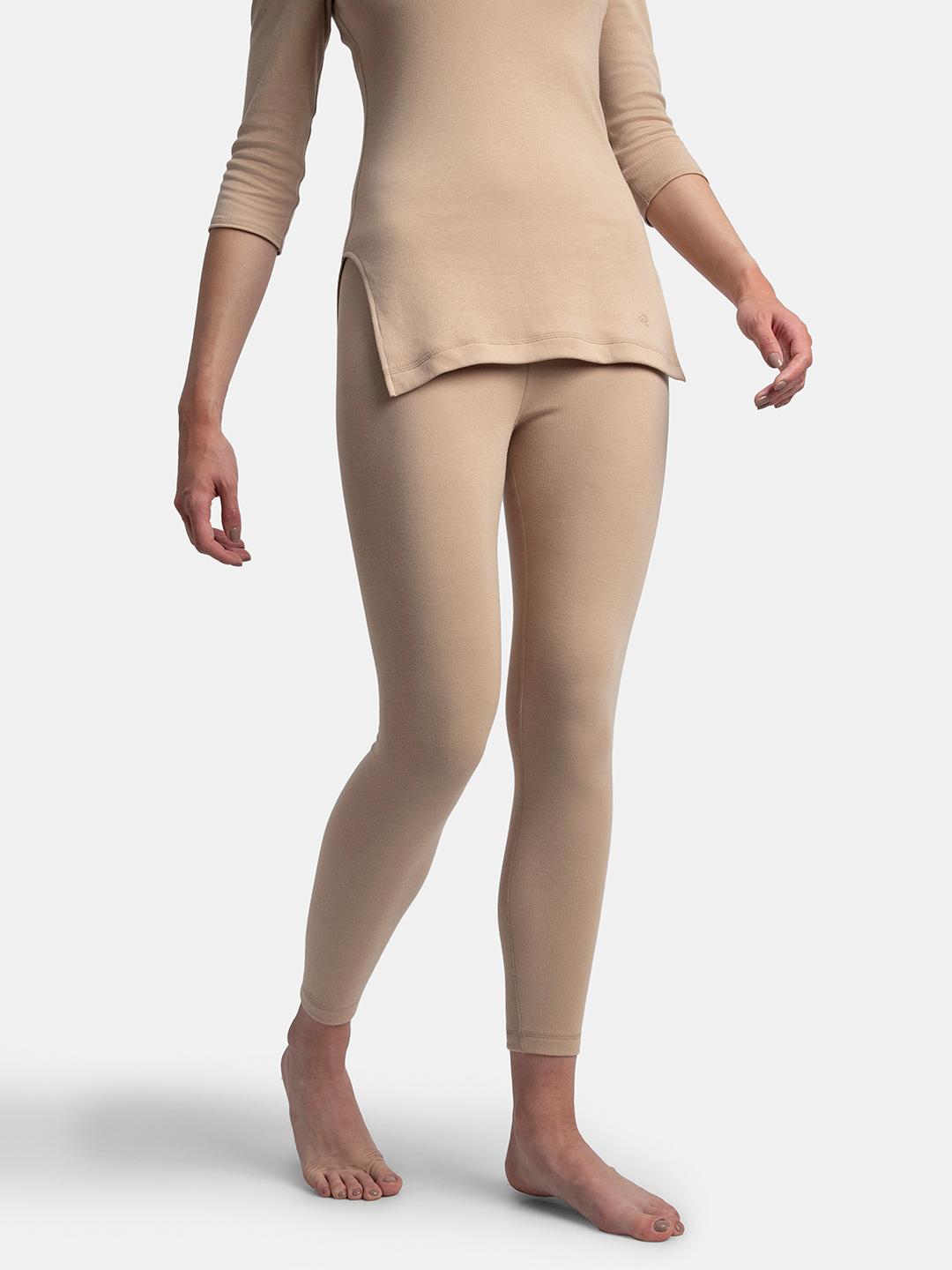 Buy Jockey Super Combed Cotton Brushed Fabric Thermal Leggings With StayWarm Technology 2544 - - Apparel for Women