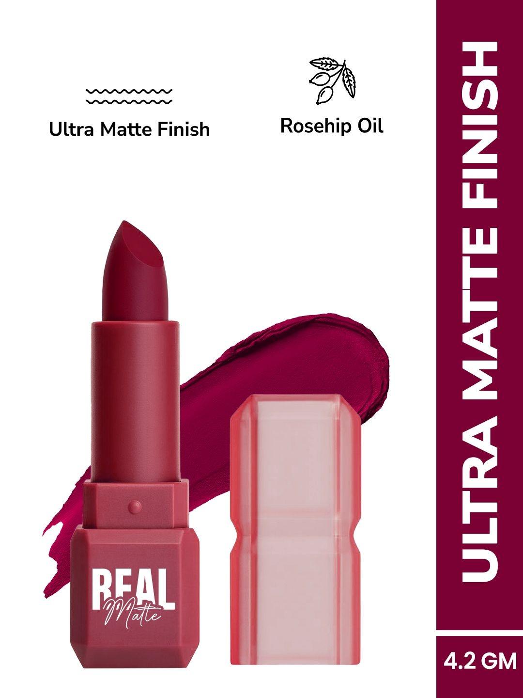 Buy MILA BEAUTE Real Matte Long Lasting Lipstick With Rosehip Extract 4.2 G Valentine Pink 13 - - Personal Care for Women