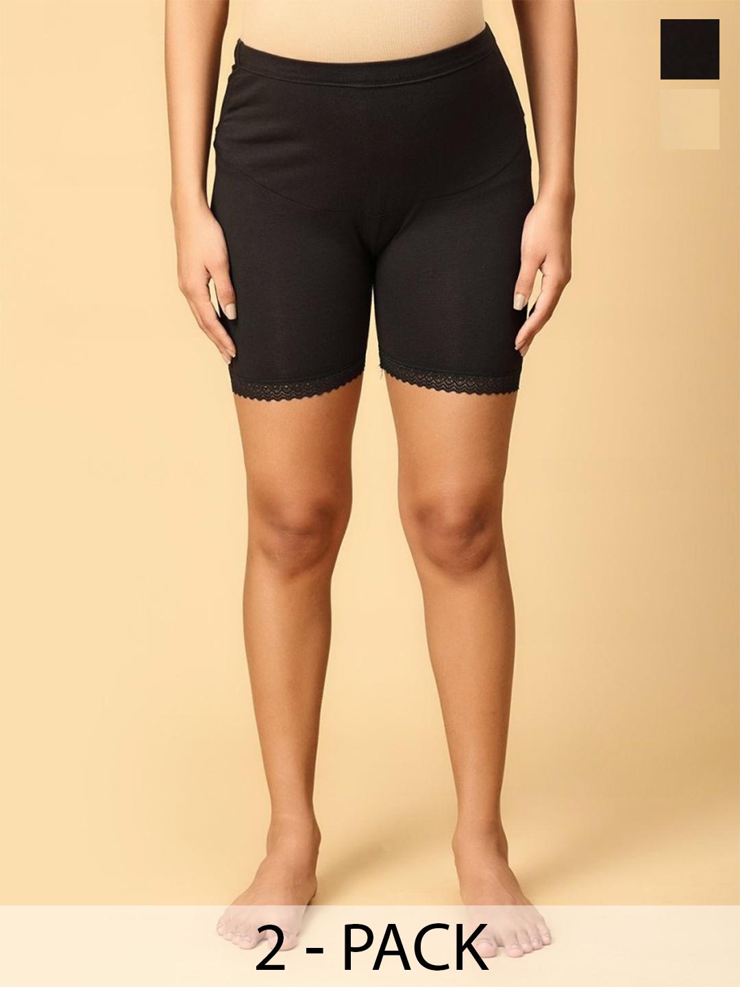 Buy The Mom Store Black Pack Of 2 High Rise Maternity Boy Shorts Briefs - - Apparel for Women