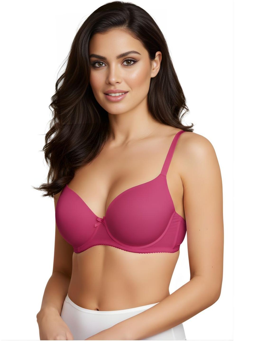 Buy Saforia Women Non Wired Lightly Padded Full Coverage Cut And Sew Cotton T Shirt Bra -  - Apparel for Women