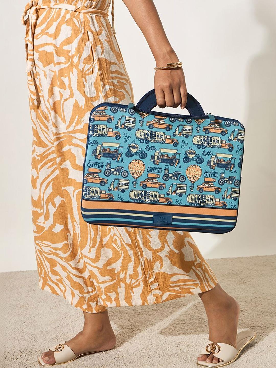 Buy TEAL BY CHUMBAK Unisex Printed Laptop Sleeve -  - Accessories for Unisex