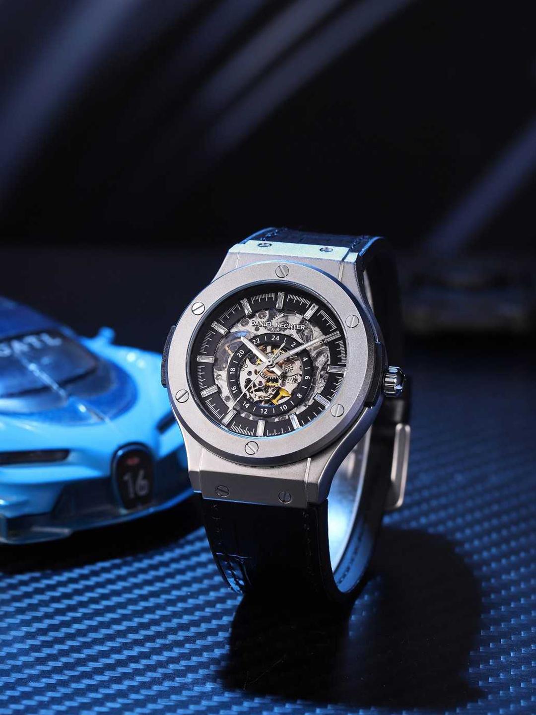 Buy Daniel Hechter Paris Skeleton Dial Date Aperture Automatic Motion Powered Watch - - Accessories for Men