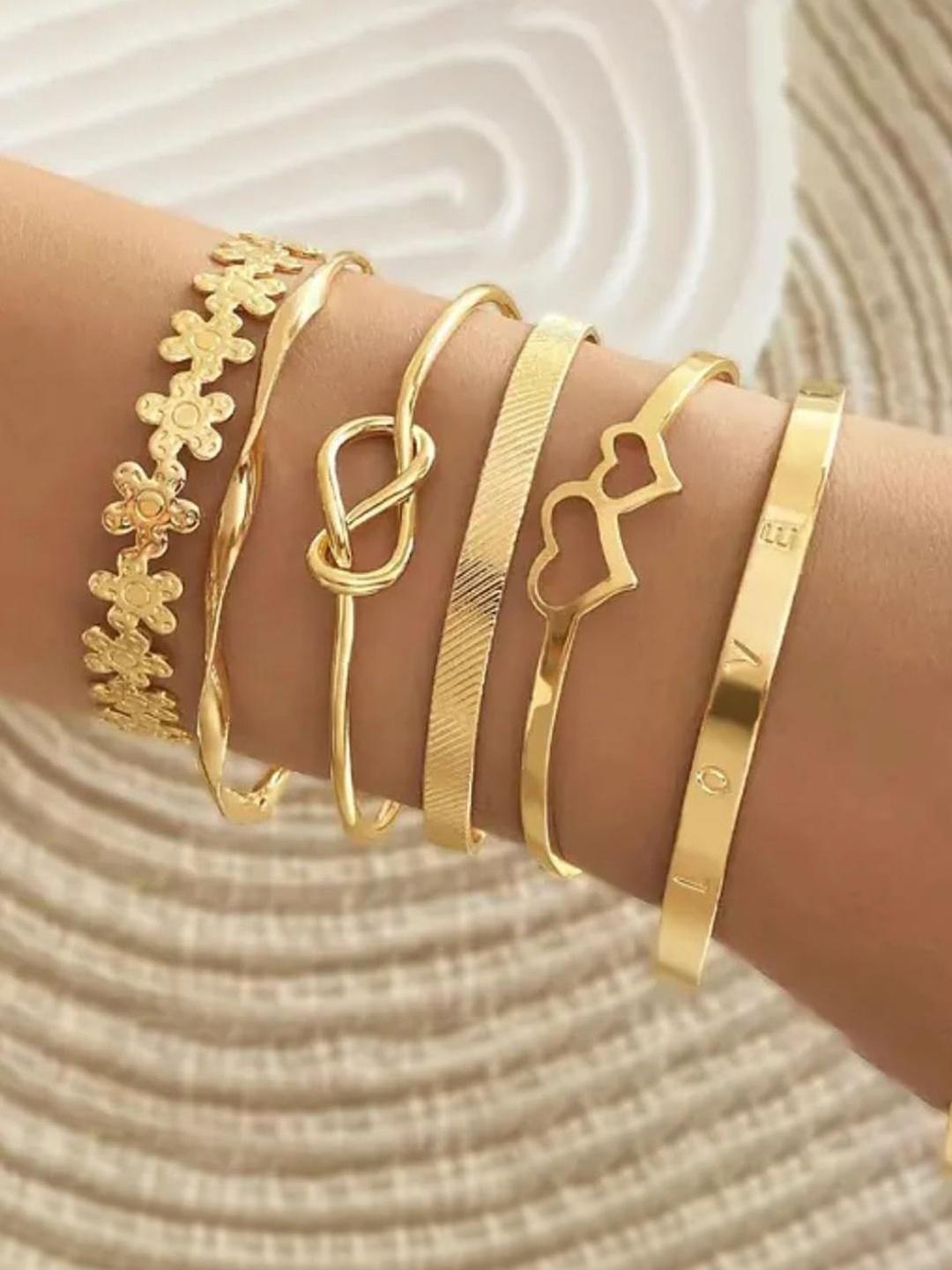 Buy GOLDIWALA Women 6 Gold Plated Bangle Style Bracelet -  - Accessories for Women