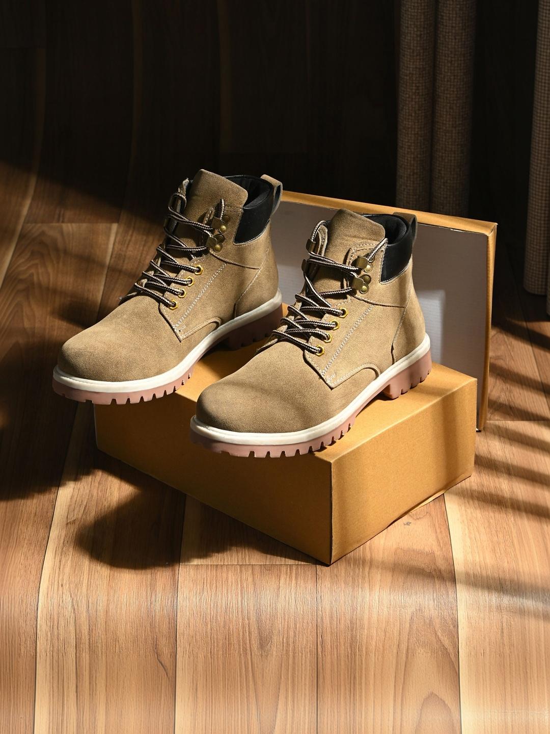 Buy The Roadster Lifestyle Co Men Round Toe Lace Ups Regular Boots - - Footwear for Men