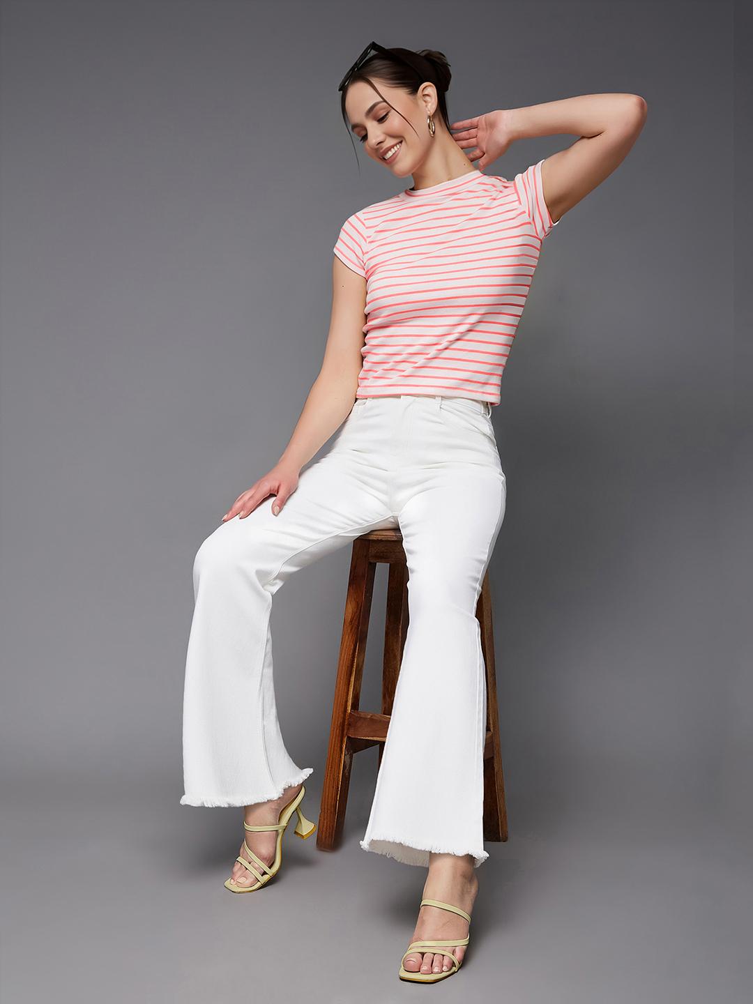 Miss Chase Women Bootcut High-Rise Stretchable Jeans