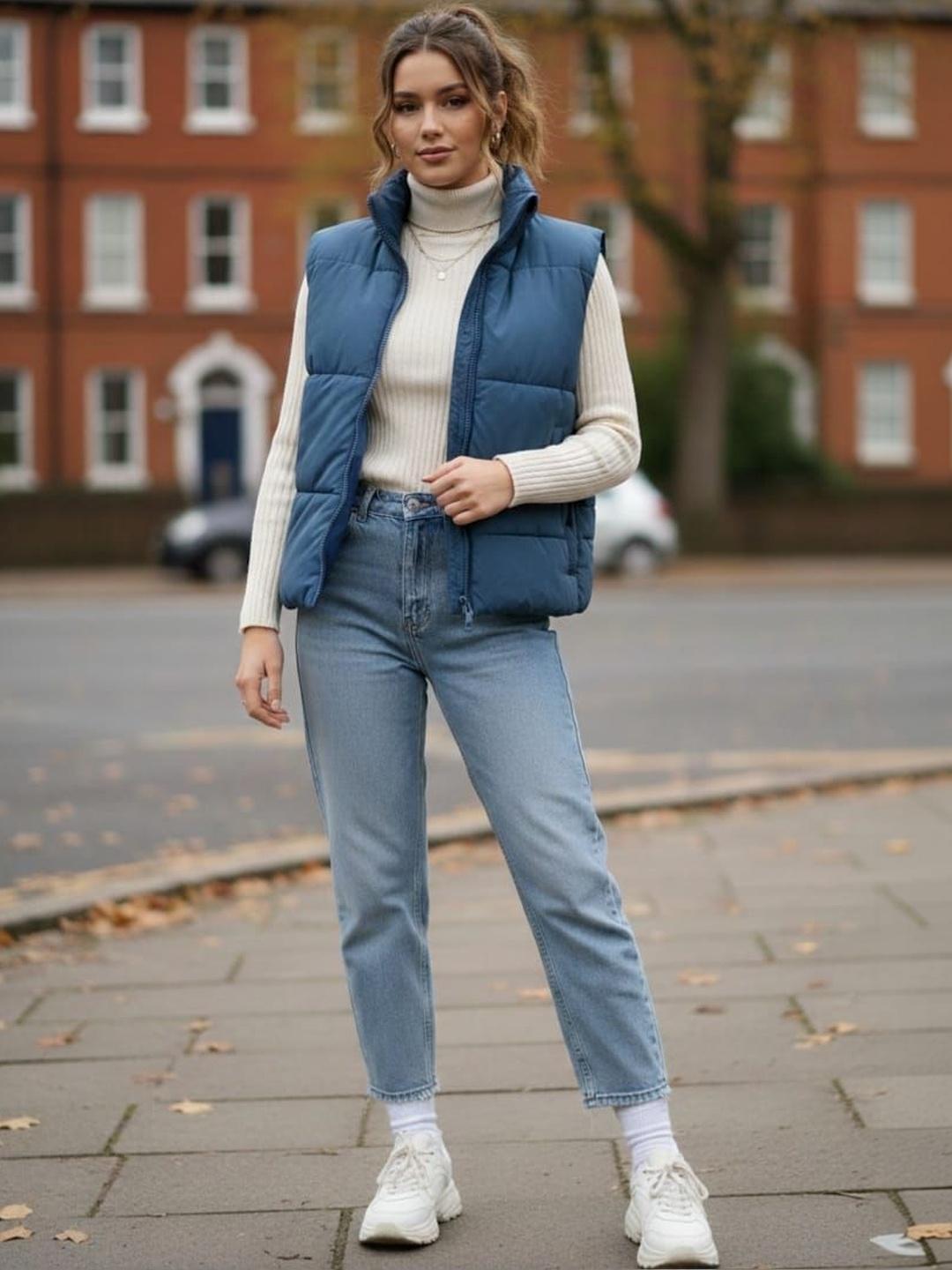 The Roadster Lifestyle Co Mock Collar Quilted Jacket