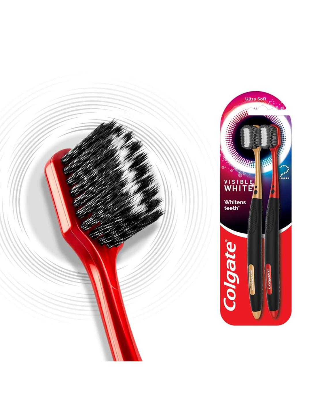 Buy Colgate 2Pcs Visible White O2 Ultra Soft Manual Toothbrush ...