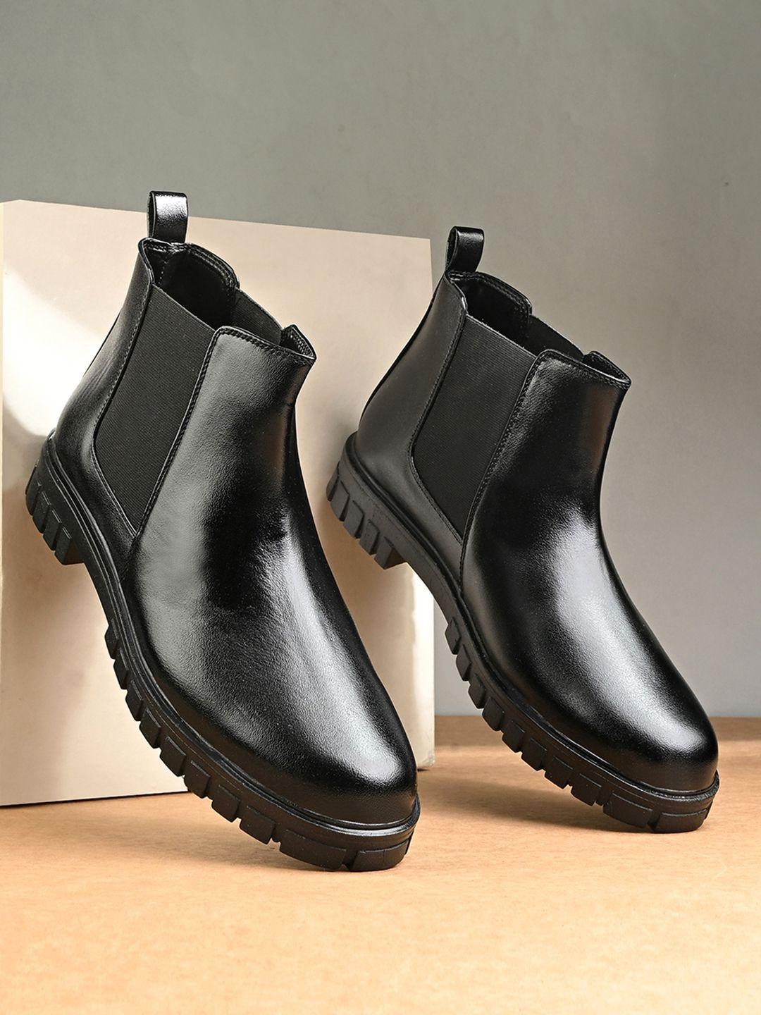 Buy HERE&NOW Men Block Heeled Chelsea Boots - - Footwear for Men