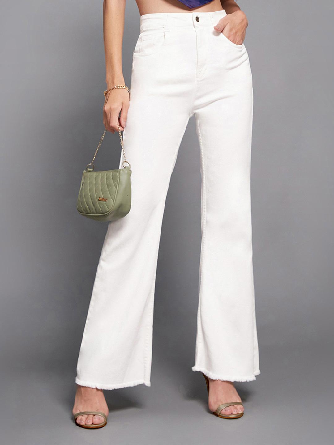 Miss Chase Women Bootcut High-Rise Light Fade Stretchable Jeans