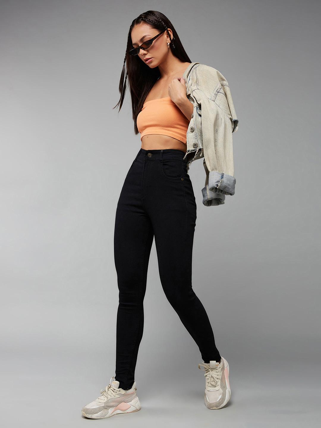 Miss Chase Women Slim Fit High-Rise Clean Look Stretchable Jeans