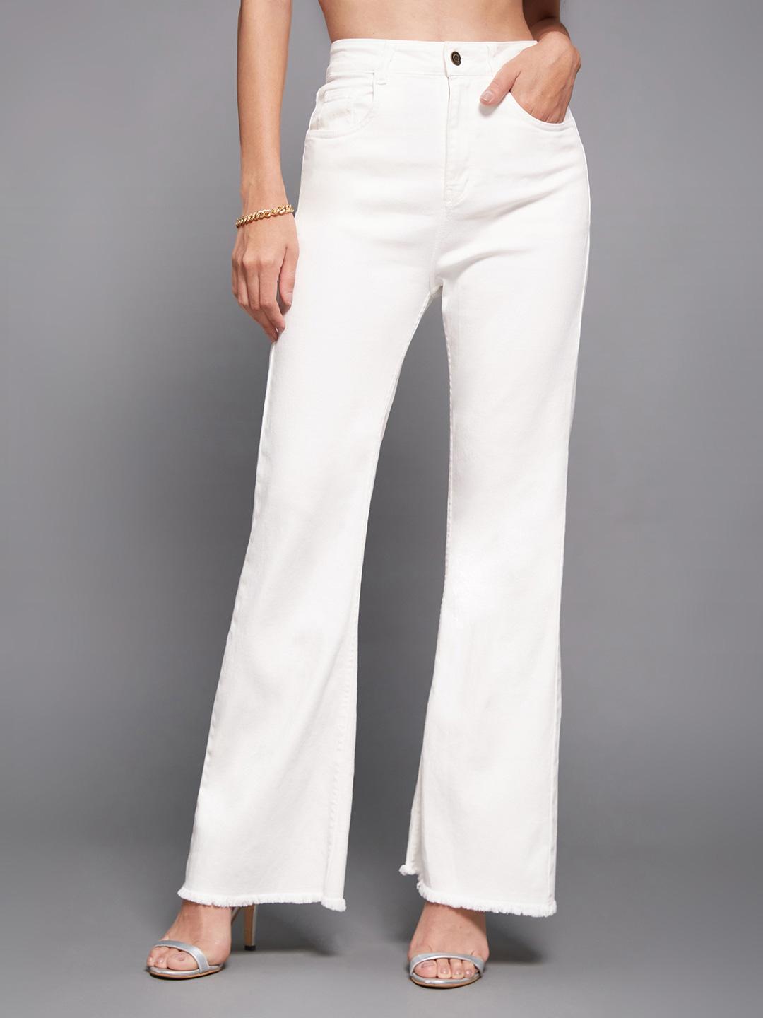 Miss Chase Women Bootcut High-Rise Light Fade Stretchable Jeans
