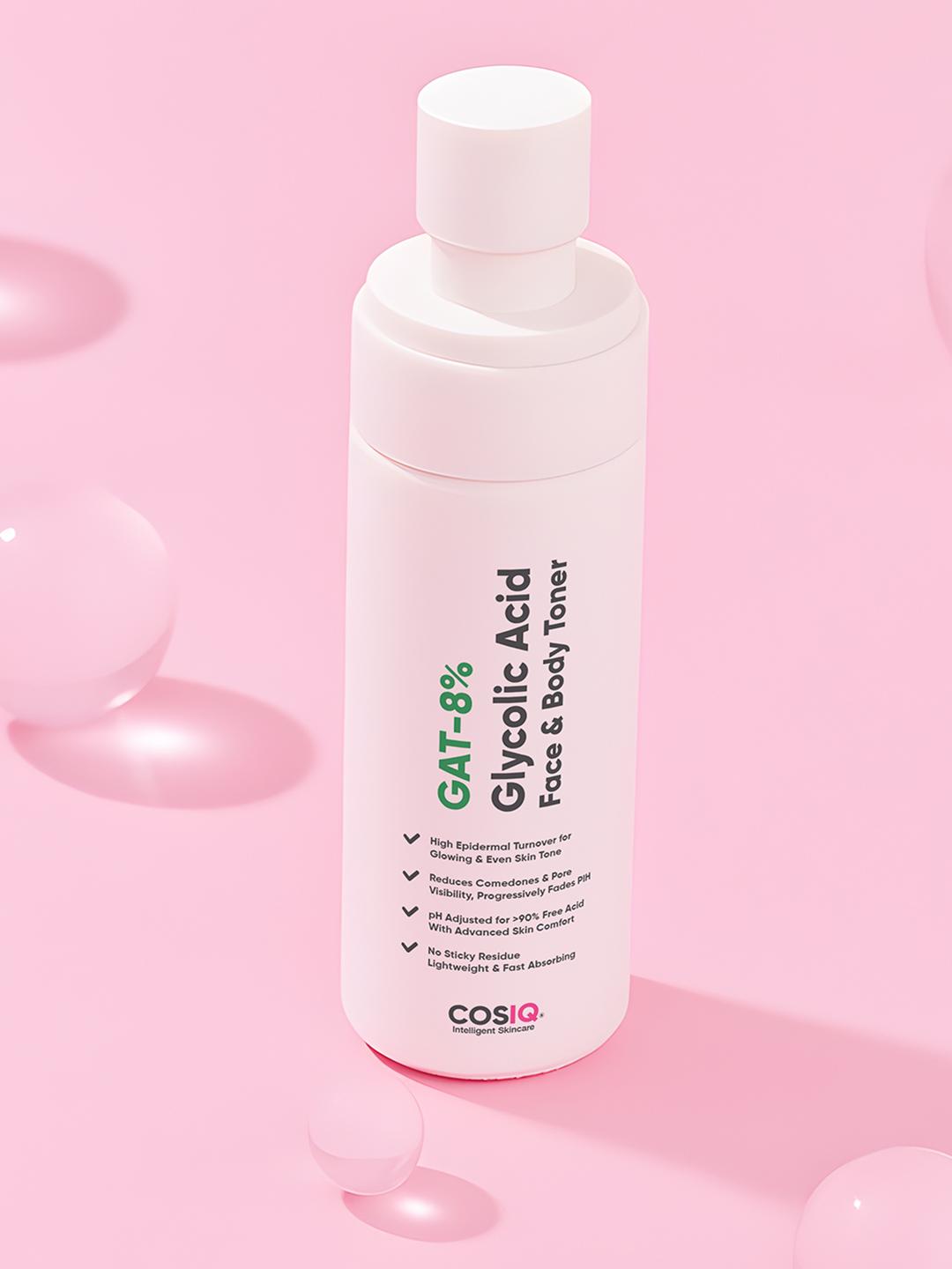 Buy CosIQ GAT 8% Glycolic Acid Face Toner With Glycerine For Even Skin Tone 100 Ml - - Personal Care for Unisex