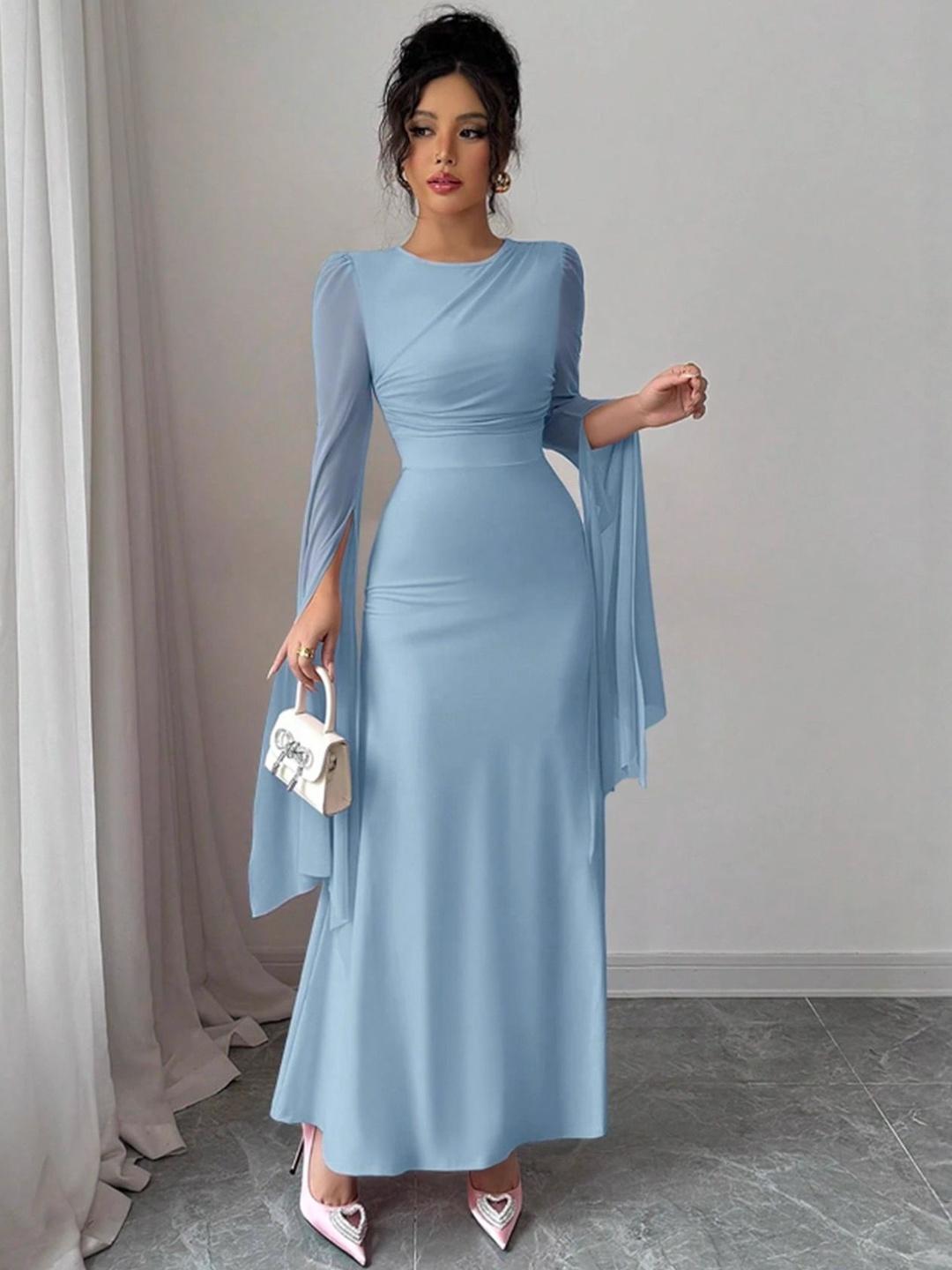 Buy StyleCast X Revolte Flared Sleeve Bodycon Maxi Dress - Dresses for ...