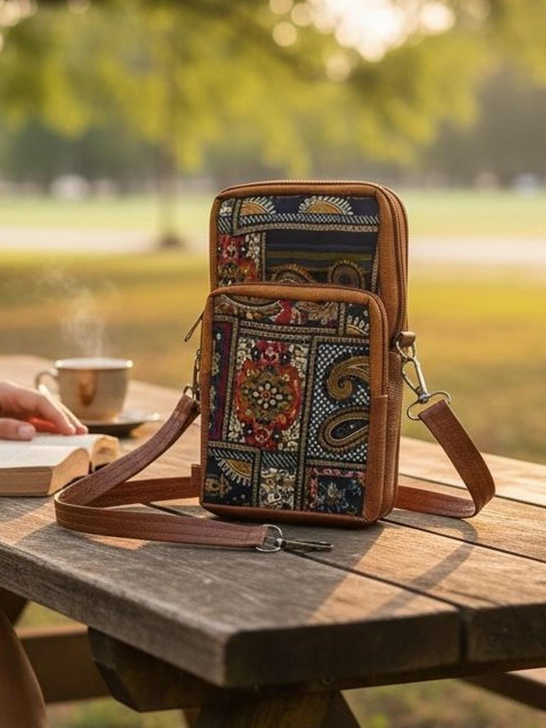 Buy SZN Ethnic Motifs Printed Structured Sling Bag -  - Accessories for Women