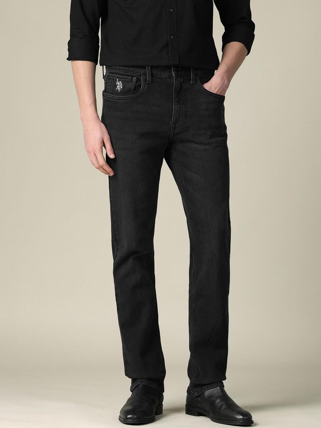 U.S. Polo Assn. Denim Co. Men Straight Fit Mid-Rise Stretchable Jeans