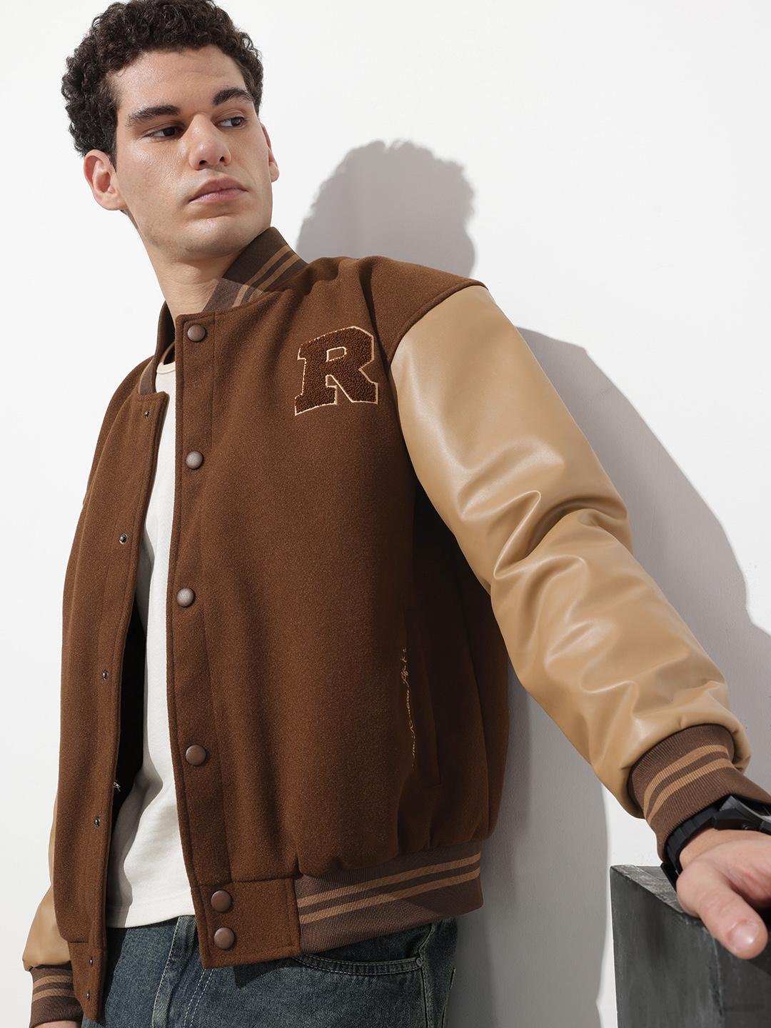 The Roadster Life Co. Mock Collar Varsity Jacket