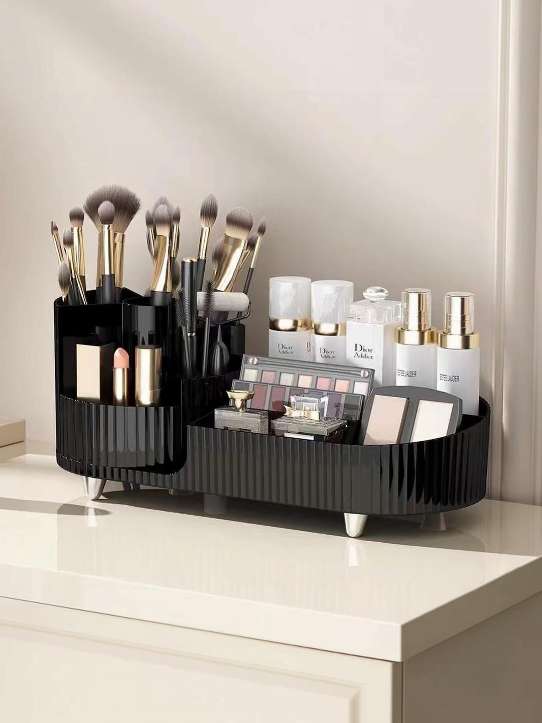 Buy Virtuous Black Reusable 360 Rotating Makeup Organiser - - Home for Unisex