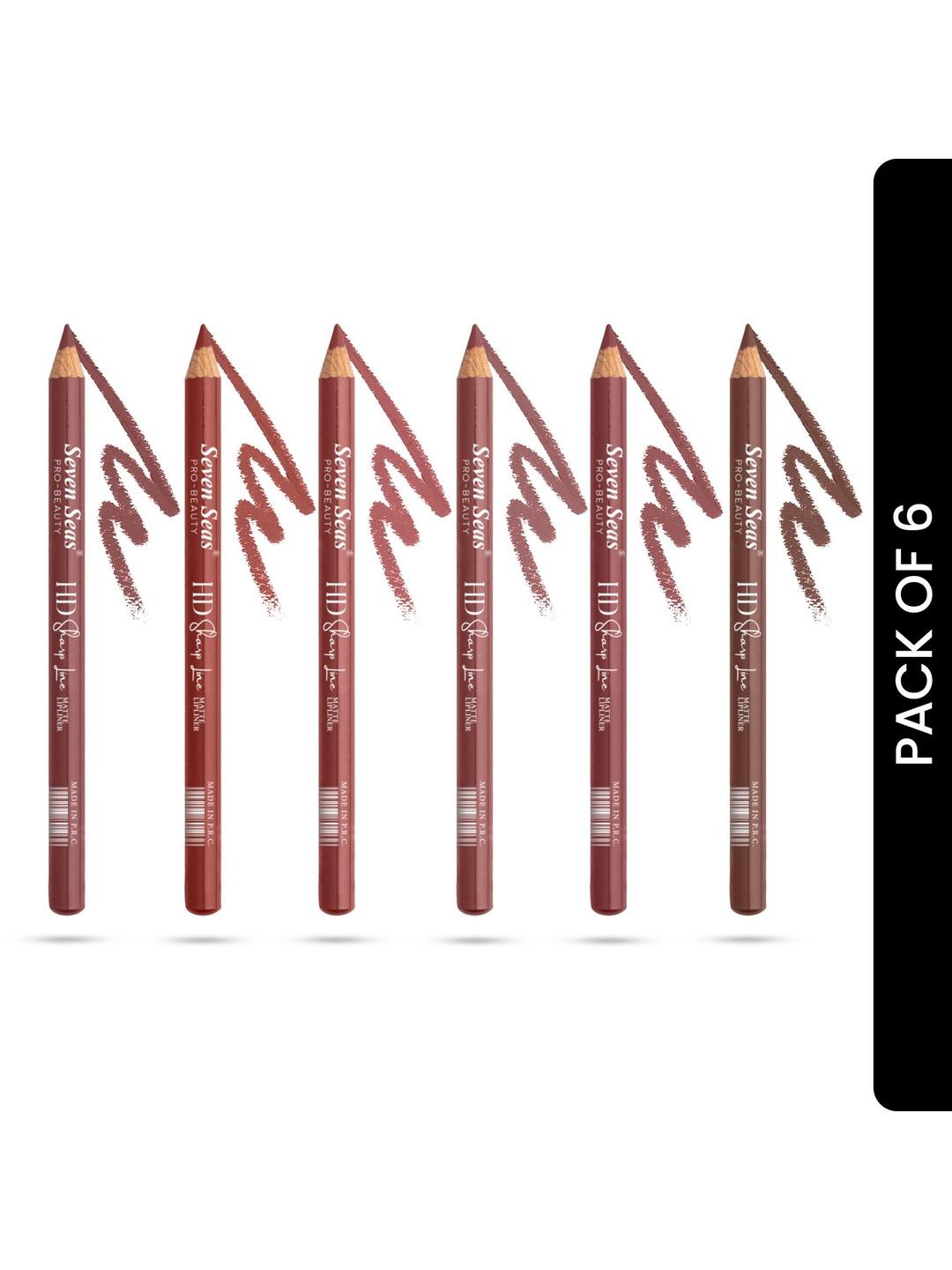 Buy Seven Seas Set Of 6 HD Sharp Line Transfer Proof Matte Lip Liner 1.3 G Each -  - Personal Care for Women