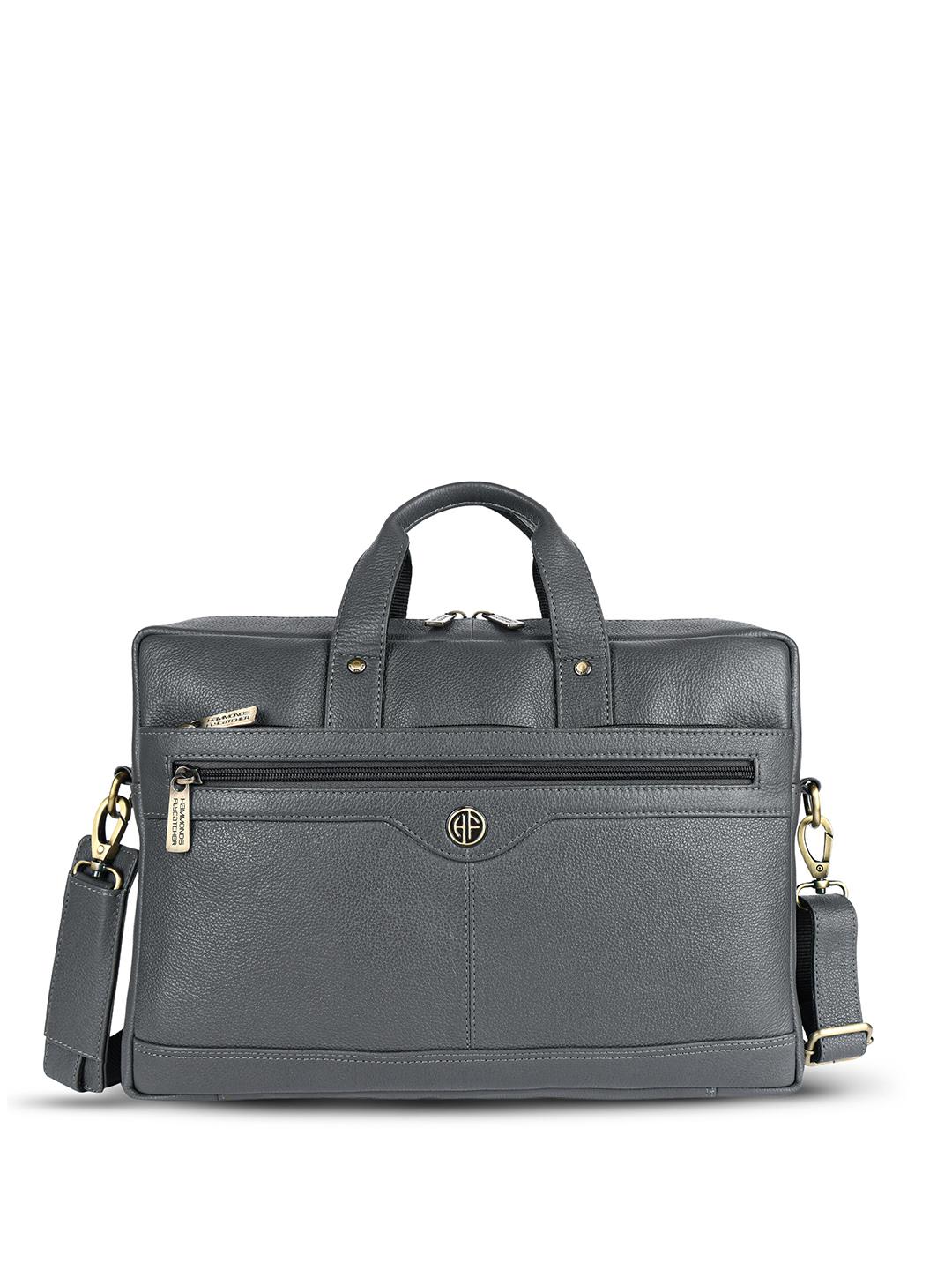 Buy HAMMONDS FLYCATCHER Men Grey Leather Laptop Bag - - Accessories for Men