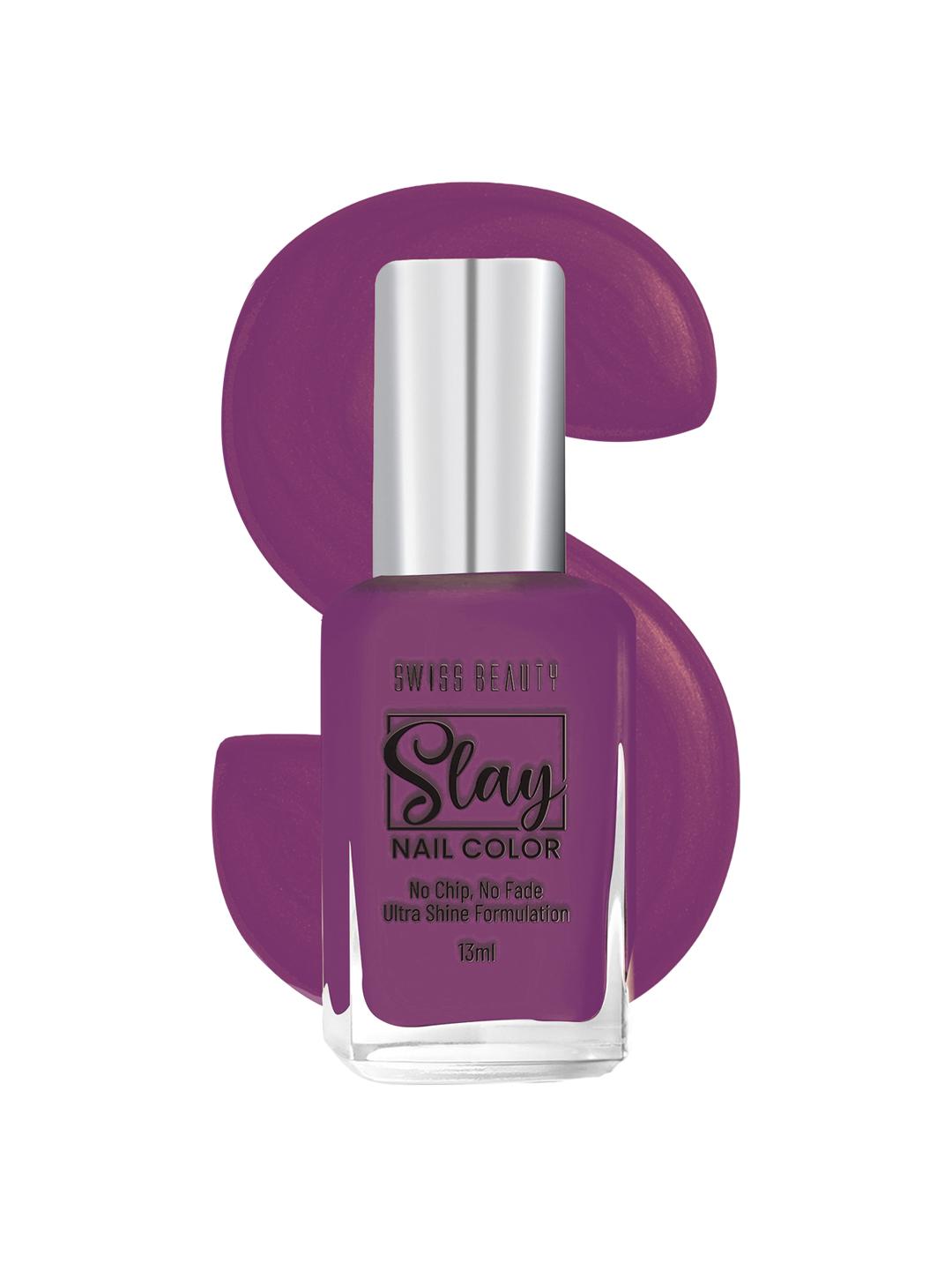 Buy SWISS BEAUTY Slay Glossy & Long Lasting Nail Colour 13 Ml Violet - - Personal Care for Women