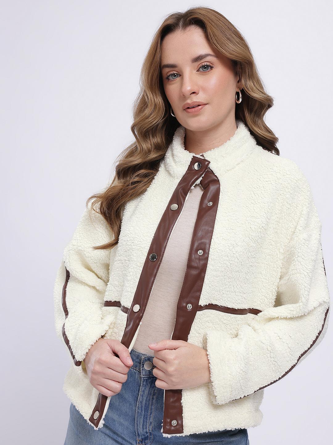 glitchez Self Design Sherpa Jacket